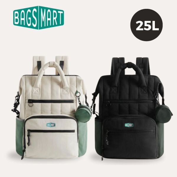 【美國Bagsmart】多功能育兒包 25L 媽媽包 後背包 輕巧容量 多隔層 育嬰用品 尿布墊 防水衣物袋 Bagsmart, 育兒包, 媽媽包, 尿布包, 後背包, 防水包, 多隔層包, 嬰兒外出包, 輕量背包, Bagsmart媽媽包