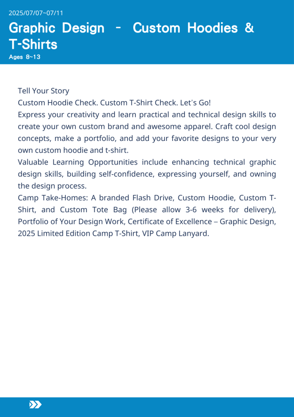 平面設計：帽T與T-shirt  Graphic Design - Custom Hoodies & T-Shirts-2025-UCLA Summer Camp 圖像設計夏令營, 美國遊學課程, 在 UCLA 上課, 客製服飾設計, 小學生設計營, 客製帽T 課程, 青少年設計營, 美國兒童夏令營, 品牌創作課程, 設計作品集學習, 創意圖形設計課程, 自我風格表達營, 美國遊學推薦, 服飾設計體驗營, 2025 設計營隊