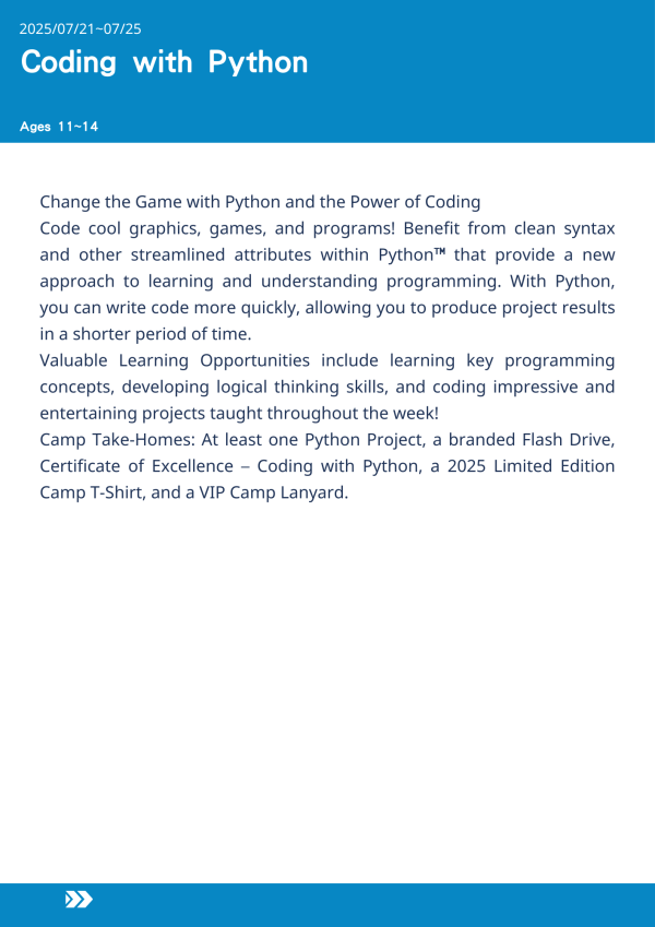 Python程式設計  Coding with Python-2025-UCLA Summer Camp 美國遊學,UCLA夏令營,Python編程,兒童程式設計,遊戲開發營,邏輯思維訓練,兒童遊學,名校遊學,程式設計課程,科技營隊,夏令營推薦,洛杉磯遊學