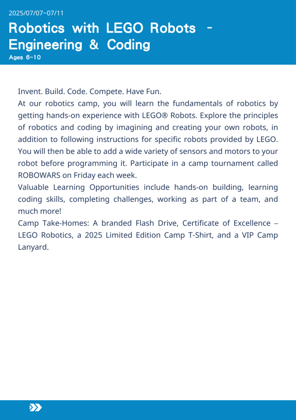 樂高機器人工程與編程  Robotics with LEGO Robots - Engineering & Coding-2025-UCLA Summer Camp LEGO 機器人營隊, 美國遊學課程, 在 UCLA 上課, 小學生機器人營, ROBOWARS 機器人比賽, LEGO 機器人程式, 機器人夏令營推薦, 美國兒童 STEM 課程, 機器人設計與編程, 暑期營隊 2025, 美國遊學推薦, STEAM 機器人課程, 少年工程營隊, LEGO 程式學習, 編程與挑戰營
