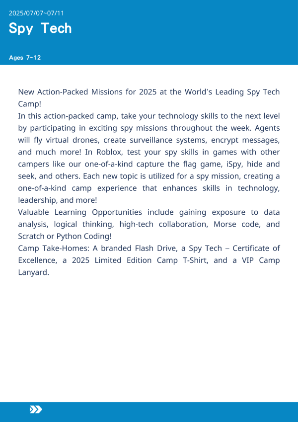 間諜科技  Spy Tech-2025-UCLA Summer Camp 間諜科技夏令營, 美國遊學課程, 在 UCLA 上課, Roblox 間諜遊戲, 青少年科技營, 無人機體驗課程, Scratch Python 編程, 科技營隊推薦, 摩斯密碼教學, 美國兒童夏令營, 小學生編程營, Roblox 任務挑戰, 2025 暑期營推薦, 美國遊學科技體驗, 高科技營隊課程