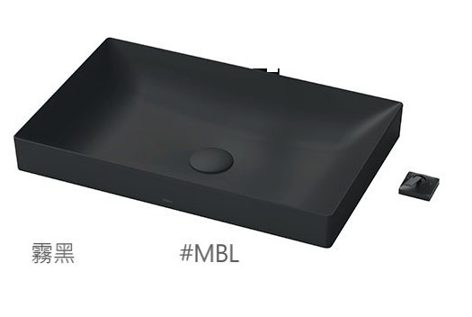 TOTO- 檯面上臉盆 不含龍頭 期貨品 L4716TW #MBL霧黑 #MBE裸杏 