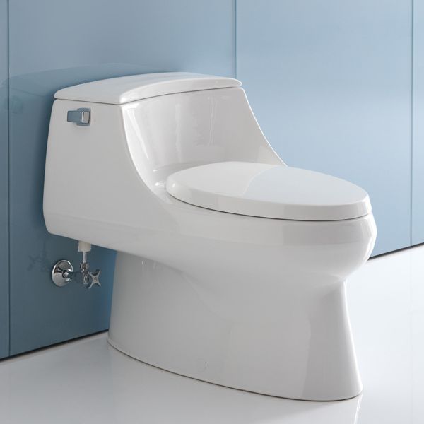 Kohler-San Raphael 五級旋風單體馬桶(白,不含緩降蓋4195T-0,305mm),                                                                    4.8L單段金級,743*610*519mm 