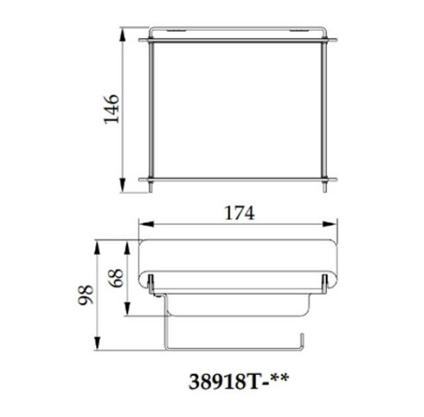 KOHLER科勒 Stage Strayt系列-K-38918T-BL廁紙架置物架(黑) KOHLER,科勒,StageStrayt系列,K-38918T-BL,廁紙架置物架(黑)