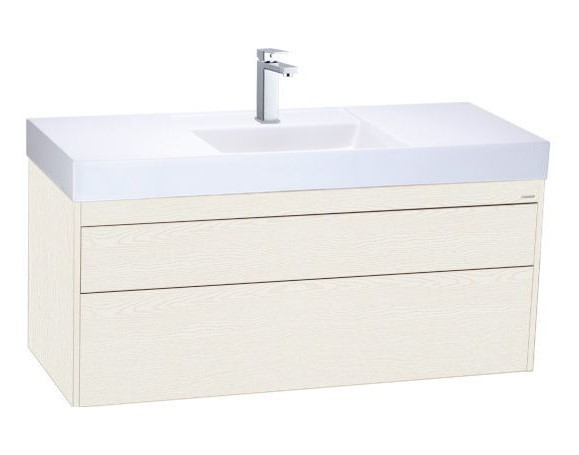凱撒 臉盆浴櫃組-按壓彈出.無溢水孔 白胡桃  LF5388+EH05388DW1 