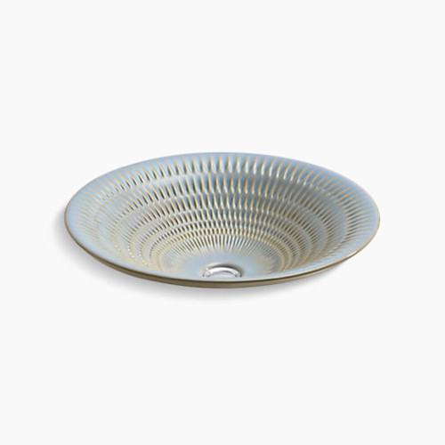 KOHLER科勒 瓷器盆類系列-K-17890-RL-RB3 藝術系列圓形淺水臉盆(青石金紅石)-449*449mm 
