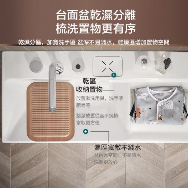 KOHLER-MaxiSpace2.0 雙臉盆雙孔一體成型檯面盆(白)1200mm 