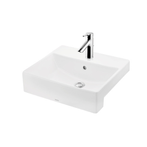 TOTO東陶 半崁.下崁.壁掛臉盆系列-LW727CGUR 半崁式臉盆 不含龍頭 TOTO,東陶,半崁臉盆,下崁臉盆,壁掛臉盆,LW727CGUR