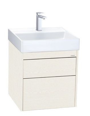 凱撒 臉盆浴櫃組-按壓彈出.無溢水孔 白胡桃  LF5380+EH05380DW1 