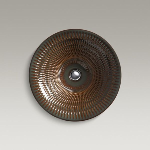 Kohler-Derring 藝術系列圓形淺水臉盆(金紅石),449*449mm 
