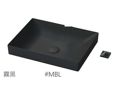 TOTO- 檯面上臉盆 不含龍頭 期貨品 L4715TW #MBL霧黑 #MBE裸杏 