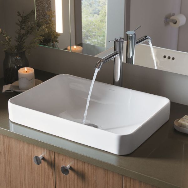 KOHLER-Forefront 長方型檯面盆(白,無龍頭孔,含溢水孔)580*410mm 