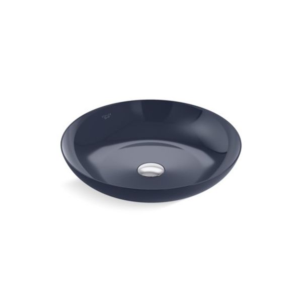 KOHLER -SLICE 琺瑯鋼盆 圓形 435x435x90mm 藍色 