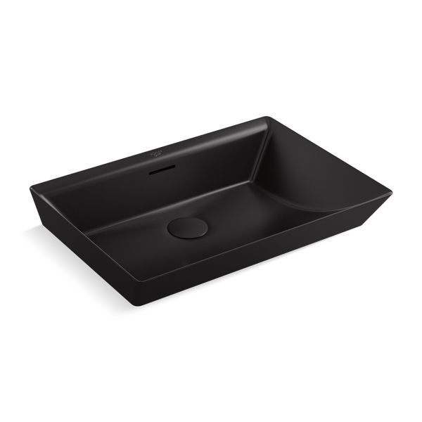 Kohler-Brazn 檯面盆(黑,無龍頭孔),584*483*183mm 