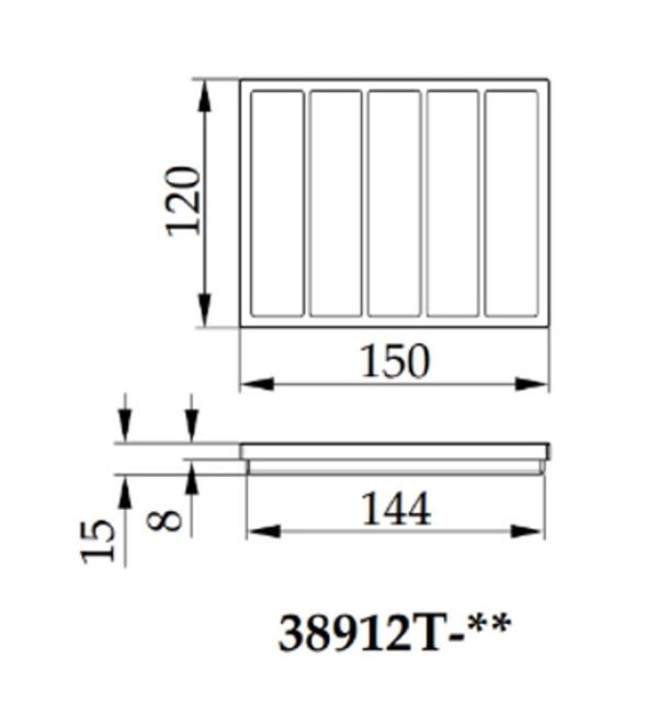 KOHLER-Spacity  15cm 直向分隔架(灰) 