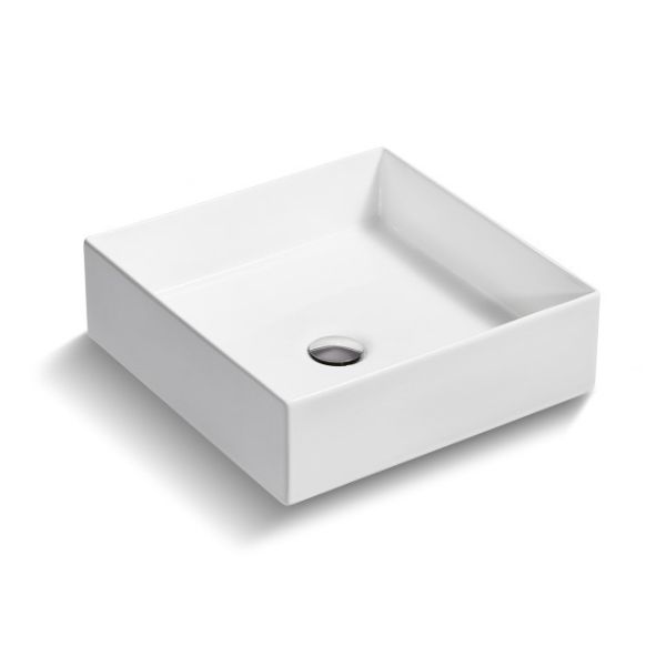 Kohler-Mica 方型檯面盆(白,無龍頭孔,無溢水孔)393*393*158mm 