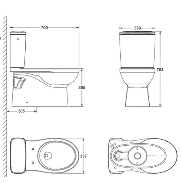 Kohler-New Patio 五級旋風分體馬桶 