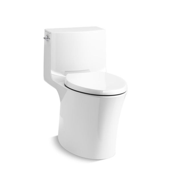 Kohler-Veil 五級旋風單體馬桶(白,不含緩降蓋4141T-0,305mm),                                                         3.0/4.5L兩段金級,719*385*682mm 