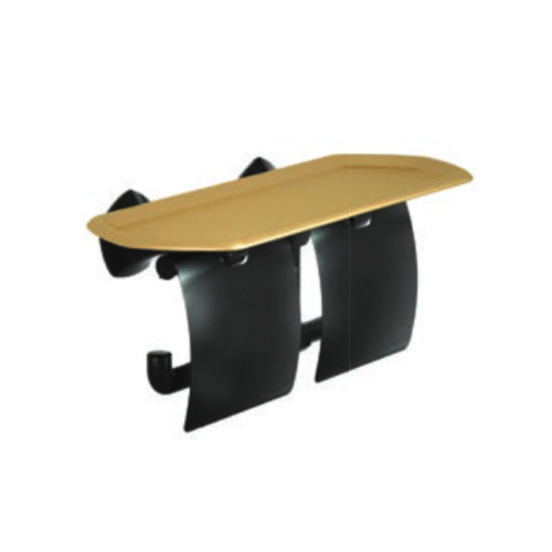 KOHLER科勒 Occasion系列-EX27067T-BMB雙廁紙架(含托盤)(霧黑/摩登金) KOHLER,科勒,Occasion系列,EX27067T-BMB,雙廁紙架(含托盤)(霧黑/摩登金)