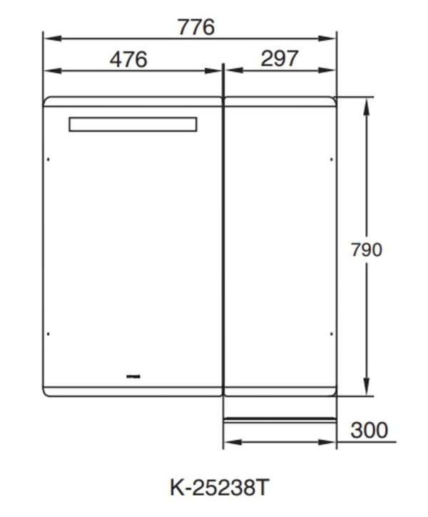 Kohler-FamilyCare 鏡櫃(銀),776*152*79mm,100-240V/50-60HZ 不含插座 