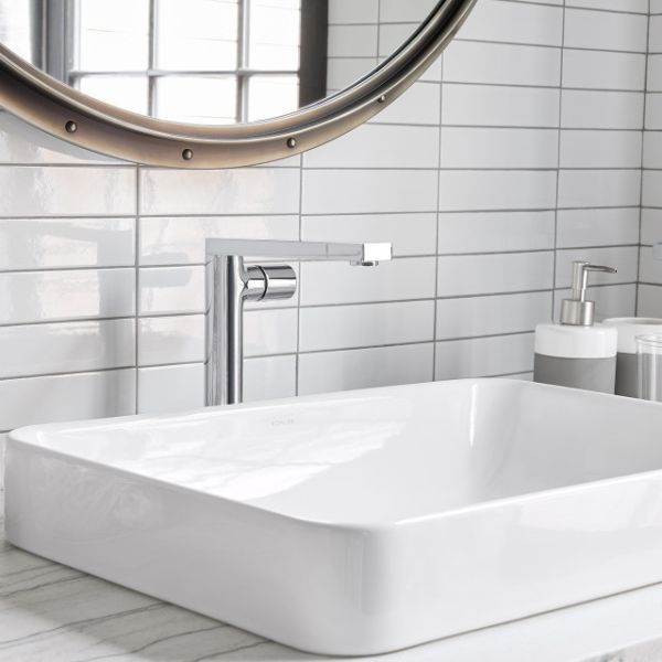 KOHLER-Forefront 長方型檯面盆(白,無龍頭孔,含溢水孔)580*410mm 