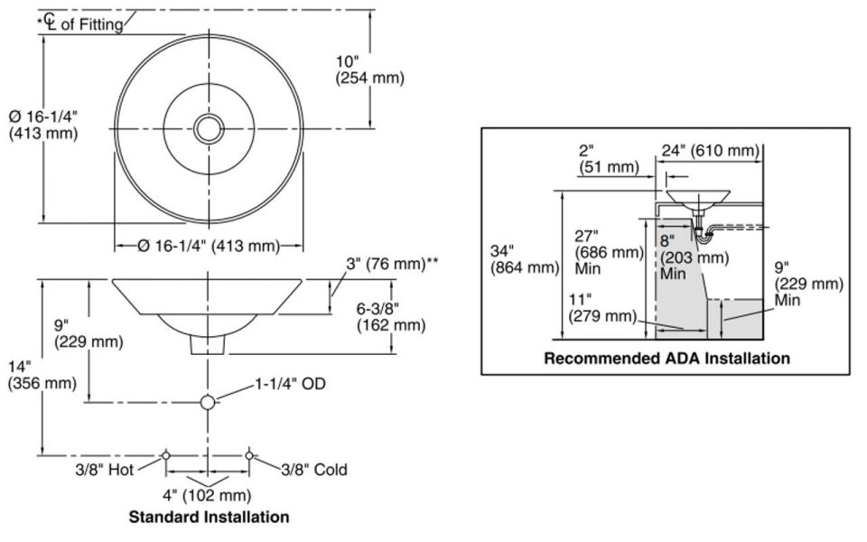 KOHLER科勒 瓷器盆類系列-K-14223T-SMC-0 藝術系列獨立盆-413*413mm KOHLER,科勒,瓷器盆類系列,K-14223T-SMC-0,藝術系列獨立盆,413*413mm