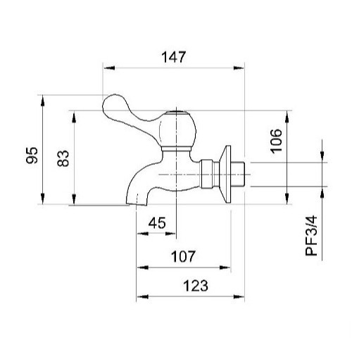 HCG和成 水龍頭系列-單栓龍頭 LF609A (3/4'') HCG,和成,水龍頭系列,單栓龍頭,LF609A