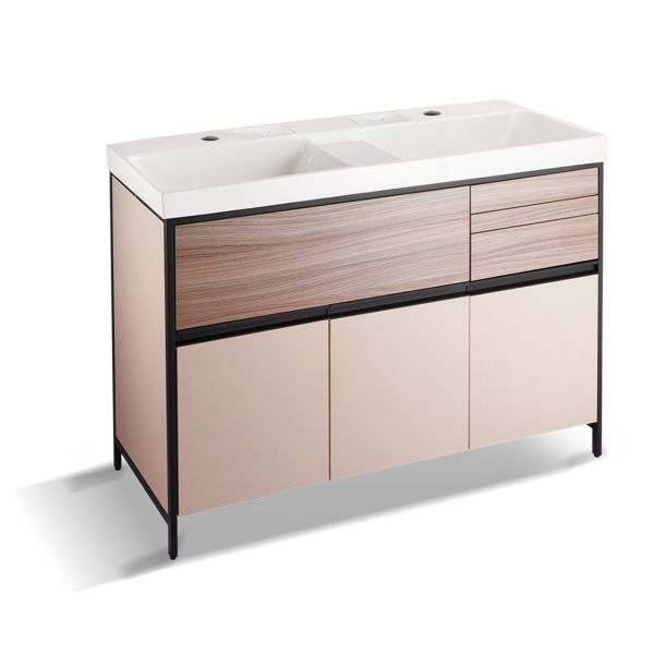 KOHLER-MaxiSpace2.0 雙臉盆雙孔一體成型檯面盆(白)1200mm 