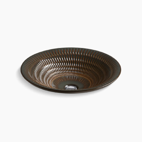 KOHLER科勒 瓷器盆類系列-K-17890-RL-RB2 藝術系列圓形淺水臉盆(金紅石)-449*449mm KOHLER,科勒,瓷器盆類系列,K-17890-RL-RB2,藝術系列圓形淺水臉盆(金紅石)-449*449mm