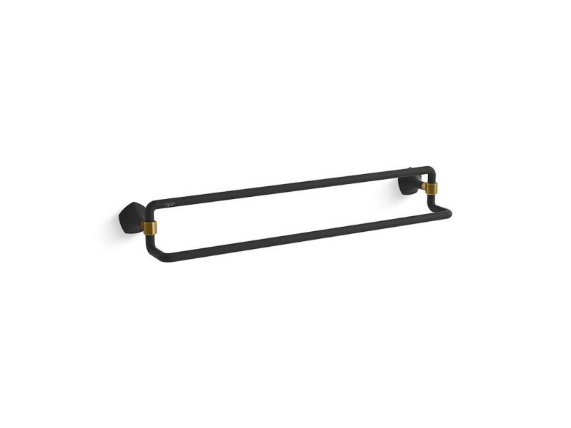 KOHLER-Occasion 雙層毛巾架 (霧黑/摩登金)L66.6*D14.8 *H9.4cm 