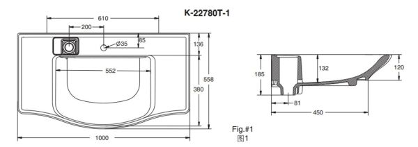Kohler-FamilyCare1.0 浴室櫃(白),600mm 