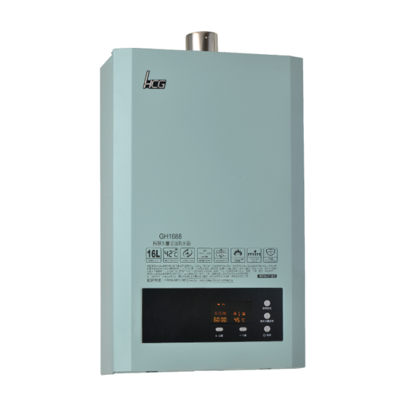 和成 智慧水量恆溫熱水器-湖水藍 16L GH1688B 