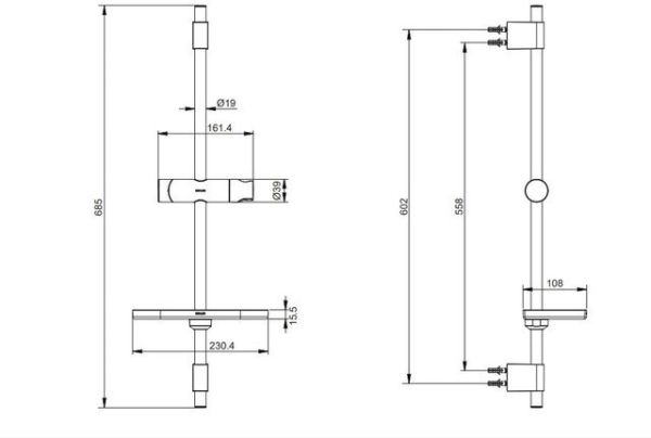 KOHLER科勒 Accliv系列-K-26789T-BN 升降桿(60cm,含托盤)(羅曼銀) KOHLER,科勒,Accliv系列,K-26789T-BN,升降桿(60cm,含托盤)(羅曼銀)
