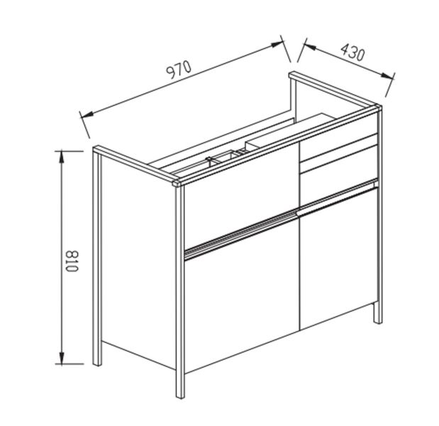KOHLER科勒 浴櫃組系列-K-23800T-MT9 MaxiSpace2.0浴室收納櫃 100公分奶茶色 KOHLER,科勒,浴櫃組系列,K-23800T-MT9,MaxiSpace2.0浴室收納櫃100公分奶茶色
