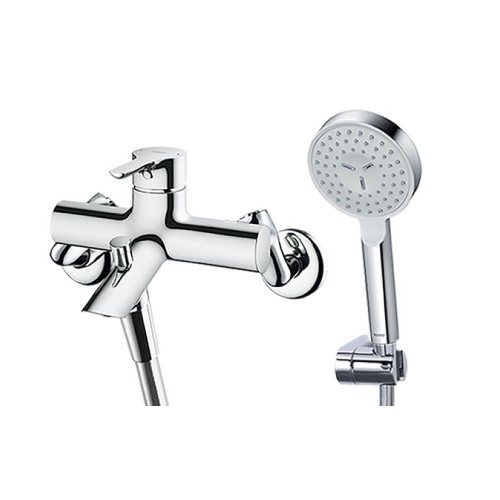 TOTO東陶 淋浴龍頭系列-TBS01302P1A-S3 淋浴用單槍龍頭 搭配一段式蓮蓬頭 LB系列 TOTO,東陶,淋浴龍頭系列,TBS01302P1A-S3,淋浴用單槍龍頭,搭配一段式蓮蓬頭,LB系列