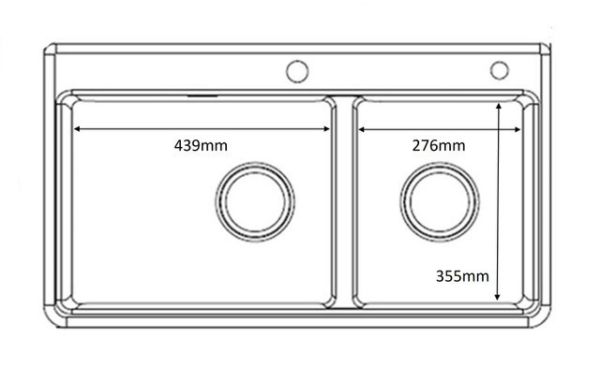 KOHLER科勒 廚房龍頭系列-K-27815T-2HD-UM1花崗岩台上台下兩用雙槽(黑) KOHLER,科勒,廚房龍頭系列,K-27815T-2HD-UM1,花崗岩台上台下兩用雙槽(黑)