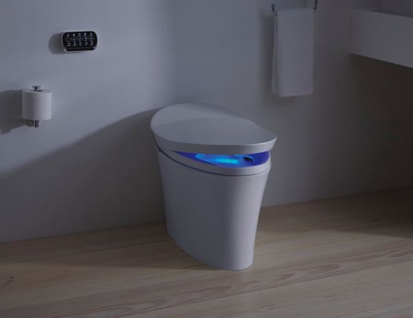 KOHLER-Veil 智能馬桶(白,305mm,含遙控器)3.0/6.0L兩段普級,外露式,110V/60HZ,670*438*533mm 
