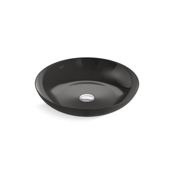 KOHLER-SLICE 琺瑯鋼盆 圓形 435x435x90mm 黑色 