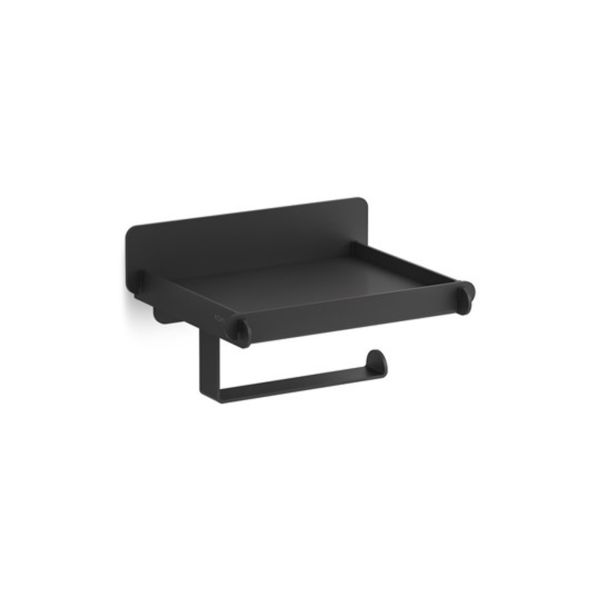 KOHLER科勒 Stage Strayt系列-K-38918T-BL廁紙架置物架(黑) KOHLER,科勒,StageStrayt系列,K-38918T-BL,廁紙架置物架(黑)