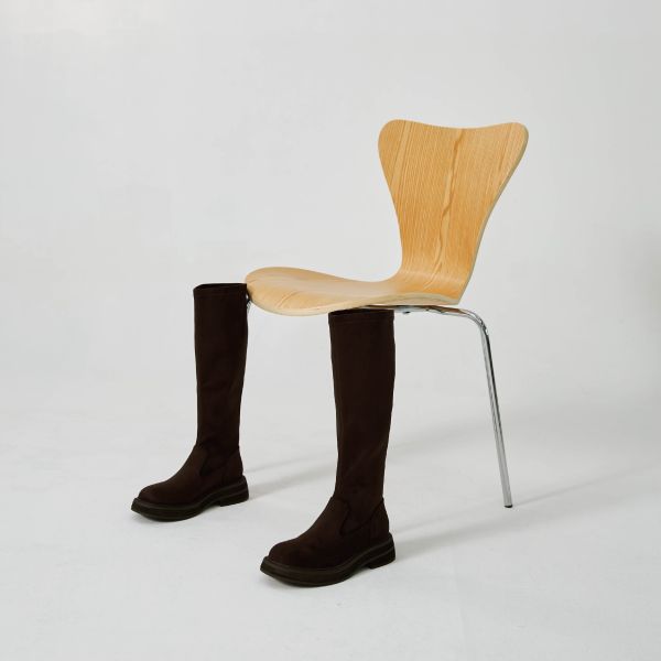 自帶直腿濾鏡-薄底彈力長筒靴-咖啡色 小白鞋,餅乾鞋,厚底鞋,休閒鞋,鬆餅鞋,真皮鞋,送客神器,情侶鞋,球鞋,厚底球鞋,樂福鞋,瑪莉珍鞋,高跟鞋,女鞋,勃肯鞋,短靴,切爾西靴,踝靴,靴子,中筒靴,長靴,尖頭靴