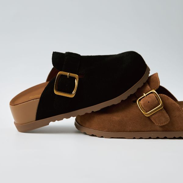 柔韌麵包家族-皮帶扣勃肯-麂皮黑 小白鞋,餅乾鞋,厚底鞋,休閒鞋,鬆餅鞋,真皮鞋,送客神器,情侶鞋,球鞋,厚底球鞋,樂福鞋,瑪莉珍鞋,高跟鞋,女鞋,勃肯鞋