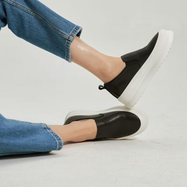 老實系好穿-二代軟Q鞋-黑 小白鞋,餅乾鞋,厚底鞋,休閒鞋,鬆餅鞋,真皮鞋,送客神器,情侶鞋,球鞋,厚底球鞋,樂福鞋,瑪莉珍鞋,高跟鞋,女鞋