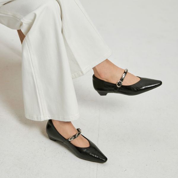 乖女孩反擊-壓紋銀扣瑪莉珍-壓紋黑 小白鞋,餅乾鞋,厚底鞋,休閒鞋,鬆餅鞋,真皮鞋,送客神器,情侶鞋,球鞋,厚底球鞋,樂福鞋,瑪莉珍鞋