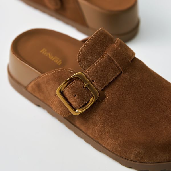 柔韌麵包家族-皮帶扣勃肯-麂皮咖 小白鞋,餅乾鞋,厚底鞋,休閒鞋,鬆餅鞋,真皮鞋,送客神器,情侶鞋,球鞋,厚底球鞋,樂福鞋,瑪莉珍鞋,高跟鞋,女鞋,勃肯鞋