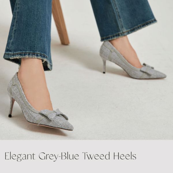 法式日常濾鏡-小香風跟鞋-毛呢灰 小白鞋,餅乾鞋,厚底鞋,休閒鞋,鬆餅鞋,真皮鞋,送客神器,情侶鞋,球鞋,厚底球鞋,樂福鞋,瑪莉珍鞋,高跟鞋,女鞋