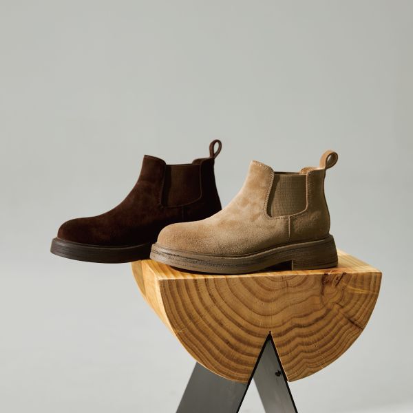 長褲完美搭-麂皮短筒切爾西靴-咖啡色 小白鞋,餅乾鞋,厚底鞋,休閒鞋,鬆餅鞋,真皮鞋,送客神器,情侶鞋,球鞋,厚底球鞋,樂福鞋,瑪莉珍鞋,高跟鞋,女鞋,勃肯鞋,短靴,切爾西靴,踝靴,靴子