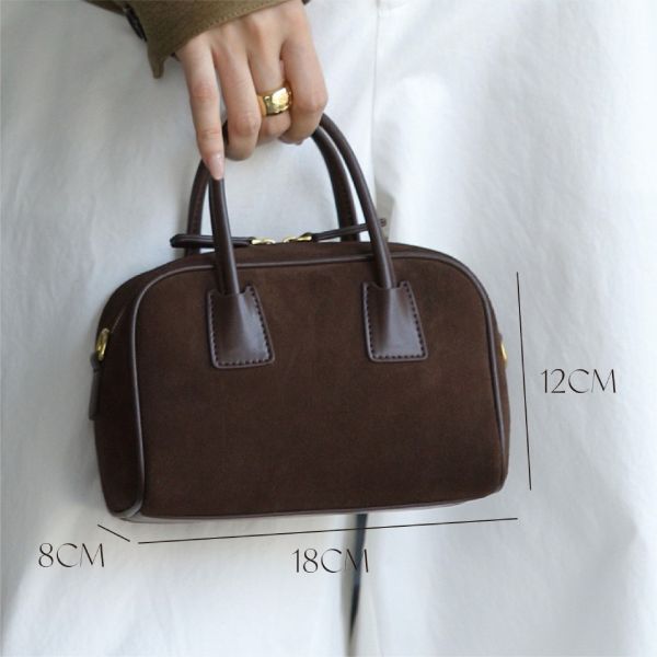 麂皮波士頓包-深咖 女包推薦,女用包包,側背包女,肩背包女,手提包女,百搭女包,通勤包推薦,小包推薦女,女用小方包,大容量女包,托特包女,腋下包女,馬鞍包女,封口包,拉鍊包,真皮女包,編織包女款,棉麻包推薦,質感女包.小眾女包品牌,麂皮包,流蘇包