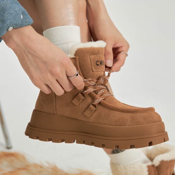 冬天不想離腳-麂皮毛圈雪靴-咖啡色 小白鞋,餅乾鞋,厚底鞋,休閒鞋,鬆餅鞋,真皮鞋,送客神器,情侶鞋,球鞋,厚底球鞋,樂福鞋,瑪莉珍鞋,高跟鞋,女鞋,勃肯鞋,短靴,切爾西靴,踝靴,靴子,中筒靴,長靴,尖頭靴