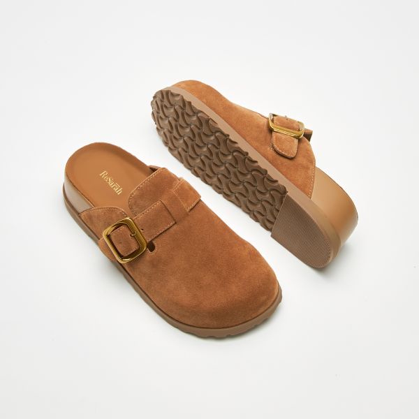 柔韌麵包家族-皮帶扣勃肯-麂皮咖 小白鞋,餅乾鞋,厚底鞋,休閒鞋,鬆餅鞋,真皮鞋,送客神器,情侶鞋,球鞋,厚底球鞋,樂福鞋,瑪莉珍鞋,高跟鞋,女鞋,勃肯鞋