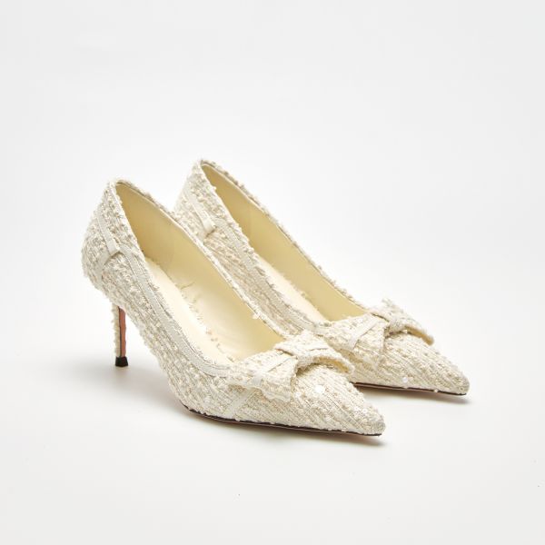 法式日常濾鏡-小香風跟鞋-毛呢白 小白鞋,餅乾鞋,厚底鞋,休閒鞋,鬆餅鞋,真皮鞋,送客神器,情侶鞋,球鞋,厚底球鞋,樂福鞋,瑪莉珍鞋,高跟鞋,女鞋